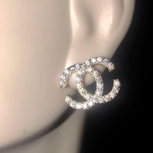 Silver earrings whit white gold